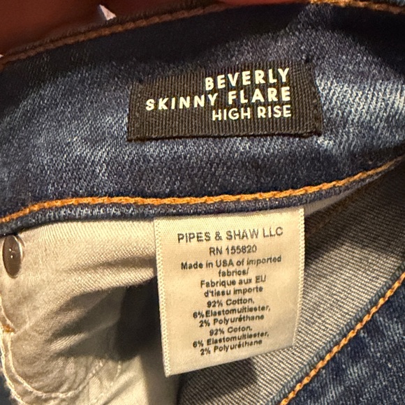 Veronica Beard Beverly Skinny Flare bright blue size 28 - Picture 6 of 7